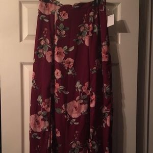 NWT chiffon slit sides maxi skirt